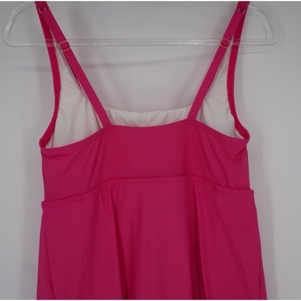Lands End Womens Tummy Control Square Neck Swim Dress Attached Shorts Size 8 - Picture 8 of 16